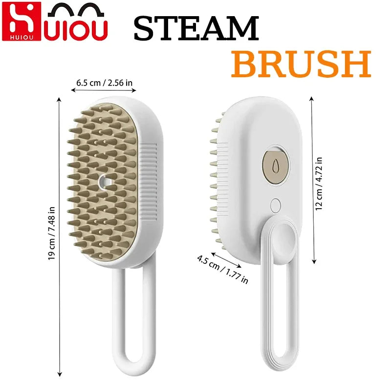 Rechargeable Steam Cat Grooming Brush Steamy to Remove Loose Hair 3 In1 Electric Self Cleaning Spray Dog Brush Massage Pet Combs