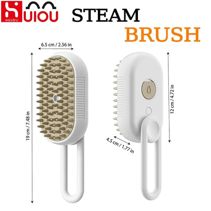 Rechargeable Steam Cat Grooming Brush Steamy to Remove Loose Hair 3 In1 Electric Self Cleaning Spray Dog Brush Massage Pet Combs