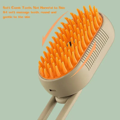 Rechargeable Steam Cat Grooming Brush Steamy to Remove Loose Hair 3 In1 Electric Self Cleaning Spray Dog Brush Massage Pet Combs