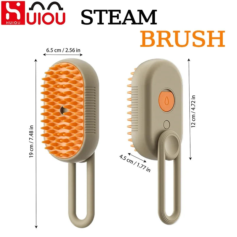 Rechargeable Steam Cat Grooming Brush Steamy to Remove Loose Hair 3 In1 Electric Self Cleaning Spray Dog Brush Massage Pet Combs